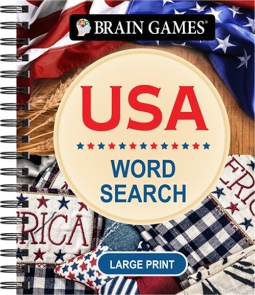 Brain Games – USA Word Search – Large Print (Spiral Bound, Comb or Coil)