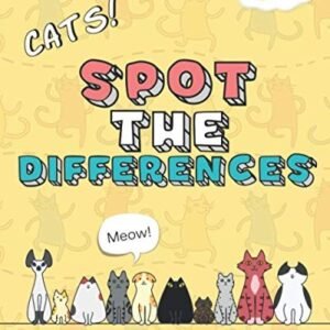 Spot the Differences: Cats (Puzzle Books for Kids) by Wiggins, J.J. Book The