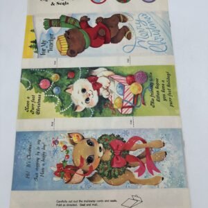 Vintage Christmas Oversized Activity Book of Games Puzzles CUT-OUTS & More