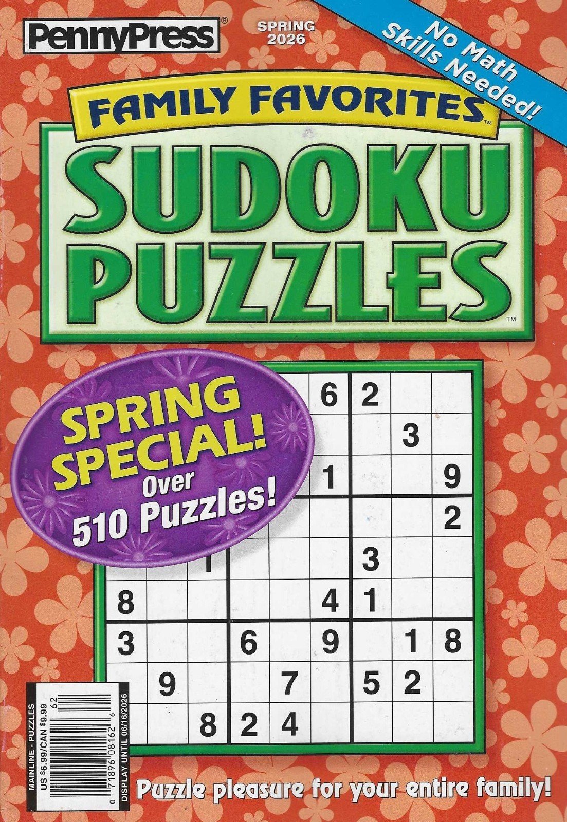 Penny Press Family Favorites Spring Special 2026 Sudoku Puzzles