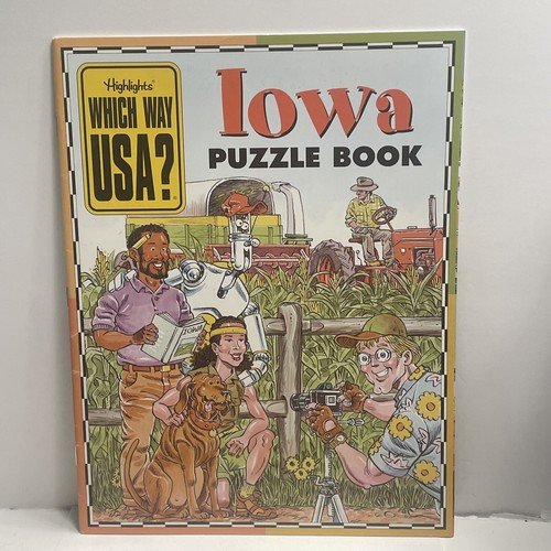 WHICH WAY USA Iowa Puzzle Book Highlights UNUSED