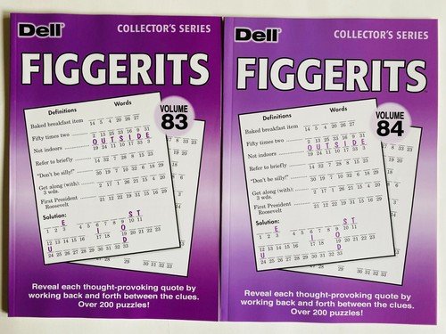 Lot of 2 FIGGERITS Penny Press DELL Collectors Series Variety Quote Puzzles