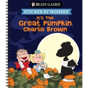 Brain Games Sticker-by-Number Great Pumpkin Charlie Brown
