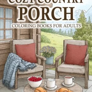 Cozy Country Porch: Coloring Book For Adults With Relaxing Country Life Featurin