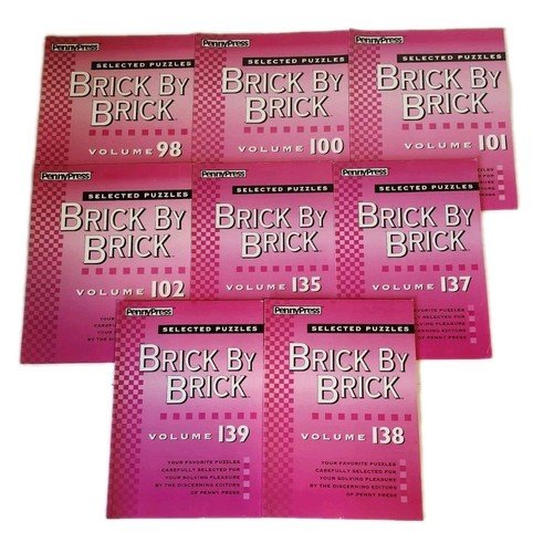 Lot of 15 Penny Press Brick by Brick + Kappa Variety Puzzles Books NEW