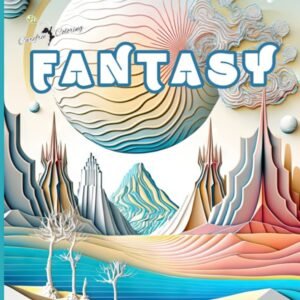 FANTASY LANDSCAPE COLORING BOOK FOR ADULTS 50 Large Easy Abstract Fantasy Landsc