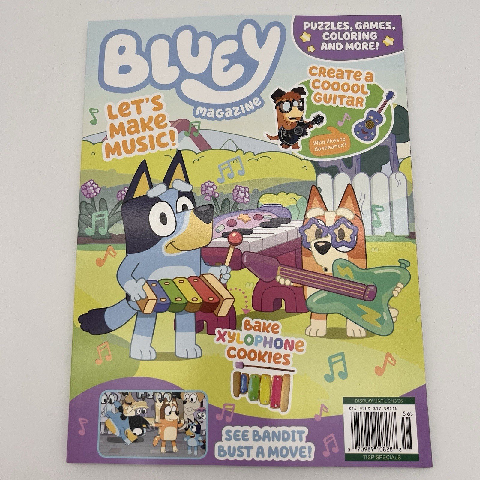 Bluey Magazine Special Issue Let’s Make Music Puzzles Games Coloring