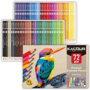72 Count Colored Pencils for Adult Coloring Books, Soft Core,Ideal for Drawin...