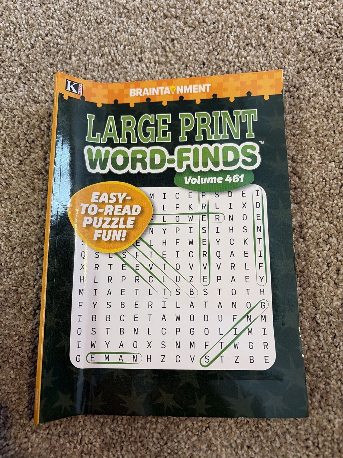 Large Print Word-Finds Puzzle book Volume 461 by Kappa. Paperback Book Fast Ship