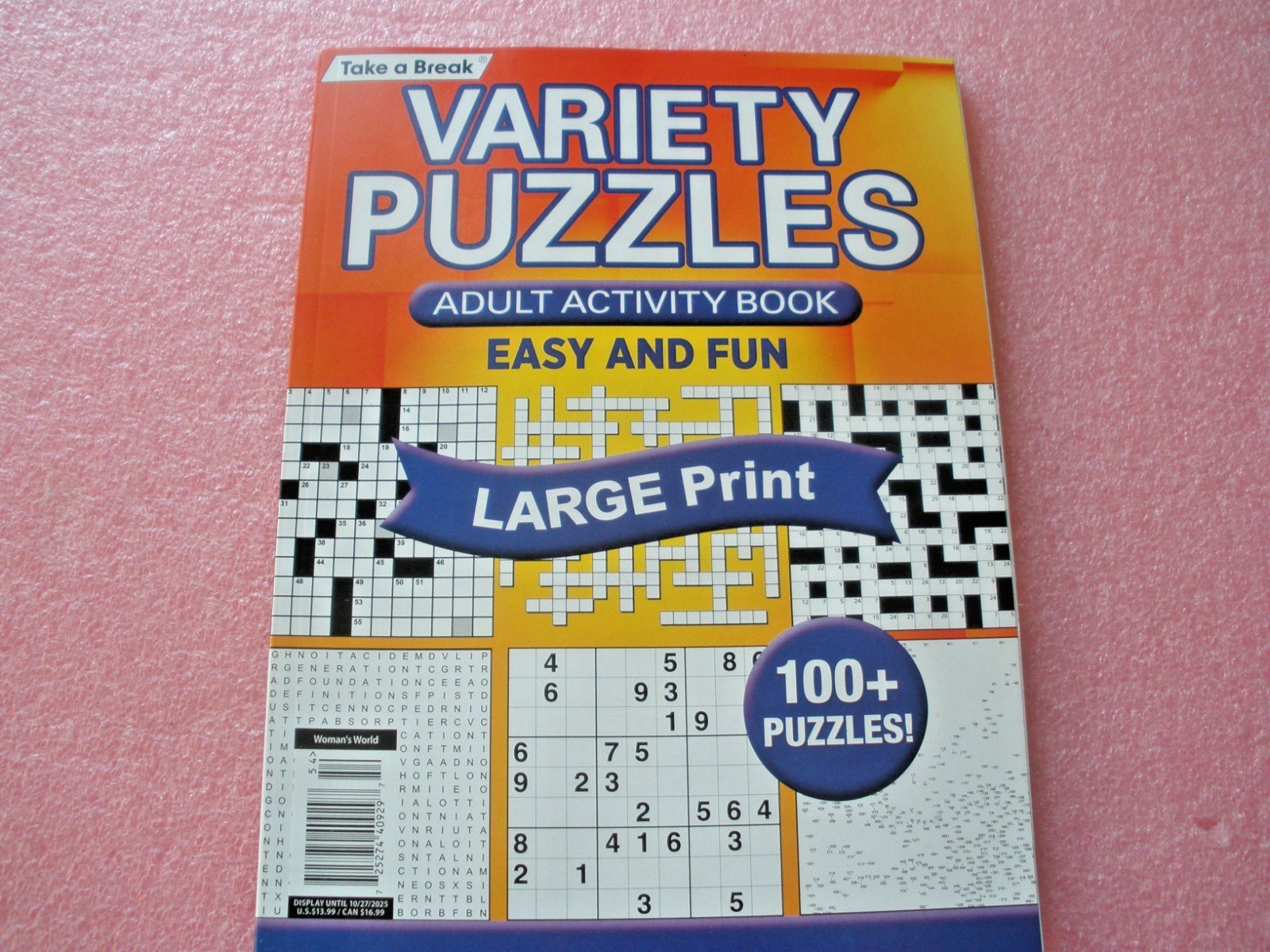 Take a Break Variety Puzzles October 2025 Magazine Activity Book Free Shipping