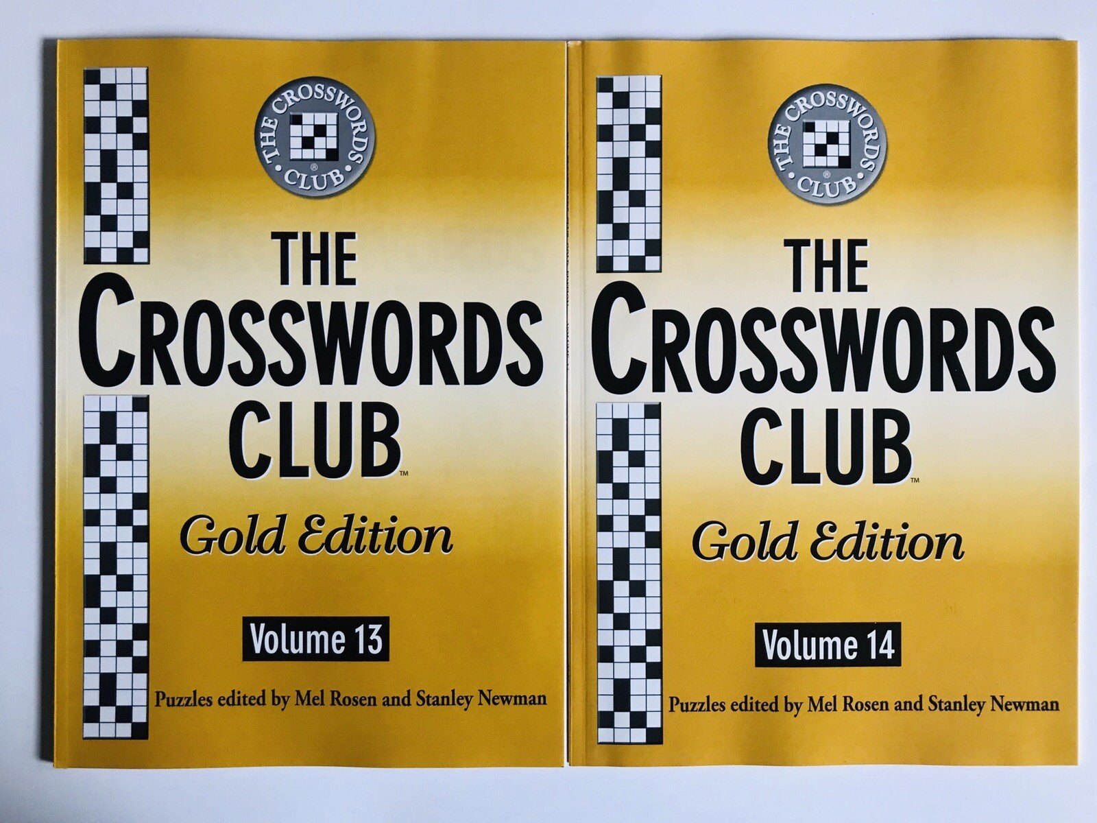 Lot of 2 Crossword Club Gold Edition Puzzles Themed Dell Penny Press for adults