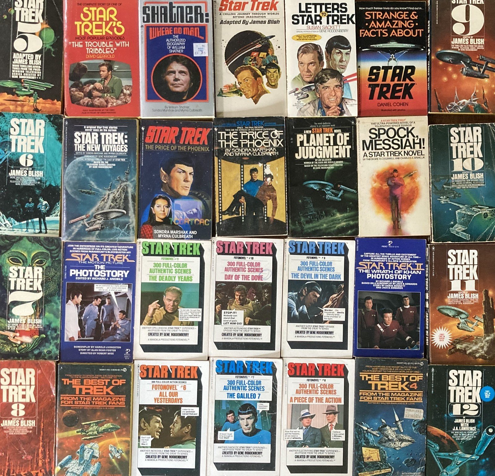 Star Trek Books – CHOICE – Misc. Blish, Foster, Fotonovels, Best Of Trek, Logs
