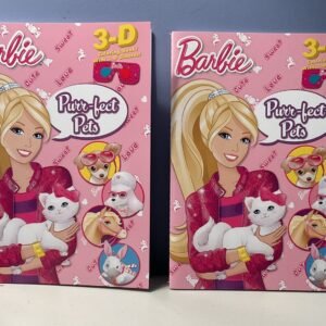 NEW Barbie Coloring Books With 3-D Glasses Lot of 2 Purr-fect Pets 2012 Mattel