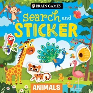 Brain Games - Search and Sticker: Animals (for Kids Ages 3-6) Paperback