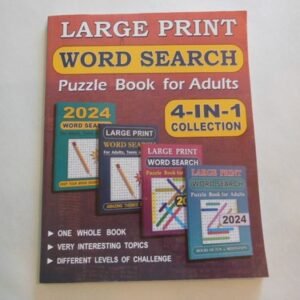 4-IN-1 Word Search Puzzle Book for Adults by Novapuzzles (2023 Paperback)