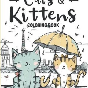 Cats & Kittens coloring book for kids: Easy and Fun animal coloring book for kid