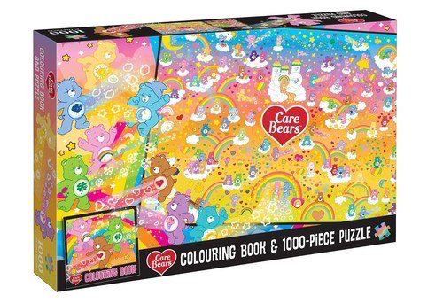 Care Bears: Adult Colouring Book and Puzzle Set (1000 Pieces) Paperback Book