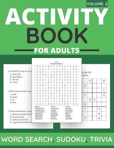 Activity Book For Adults – Word Search, Sudoku, Trivia: 100+ Large-Print Puzzles