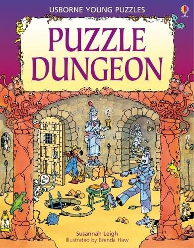 Puzzle Dungeon (Usborne Young Puzzles) by Susannah Leigh Hardback Book The Fast