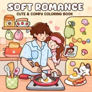Soft Romance: Coloring Book for Adults and Teens Featuring Romantic Couples in E