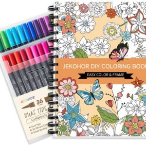 Adult Coloring Book Set,Spiral Bound Coloring Books for Adults Relaxation wit...