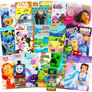 16 Bulk Coloring Books for Kids Ages 4-8 - Assortment Bundle Includes white