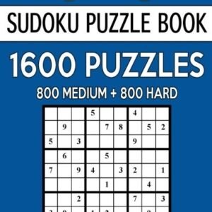 SUDOKU PUZZLE BOOK, 1,600 PUZZLES, 800 MEDIUM AND 800 By Sudoku Puzzle Books NEW