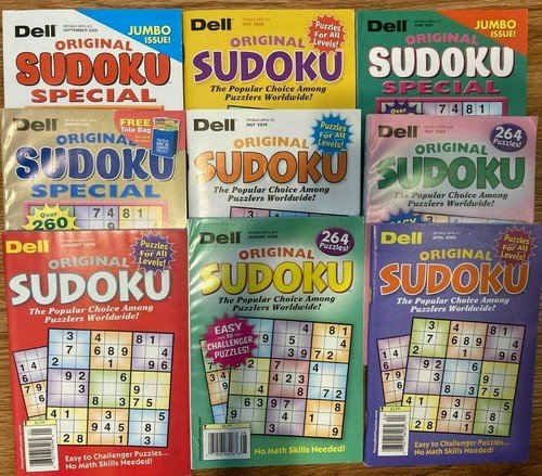 Lot of 5 Dell Penny Press Original Sudoku Puzzle Books **UNSORTED**