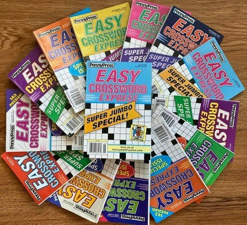 Lot of 4 Penny Press Express Easy Crossword Puzzle Books Dell **Unsorted**