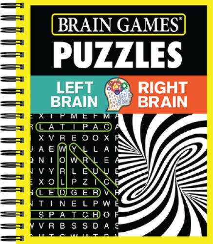 Brain GamesÂ® Puzzles – Left Brain Right Brain – Spiral-bound – GOOD
