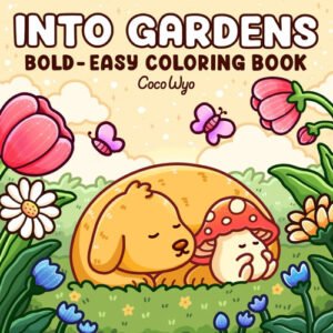 Garden Corners: Bold and Easy Coloring Book for Adults and Teens