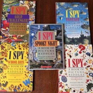 Lot of 5 of I SPY BOOKS A Book of Picture Riddles Hardcover I Spy Treasure Hunt