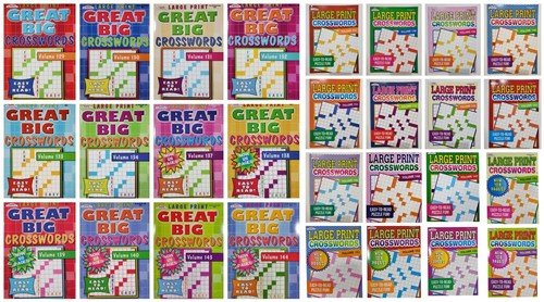 Kappa Large Print Crosswords Puzzle Books, Largest Selection of Volumes. U-PICK!