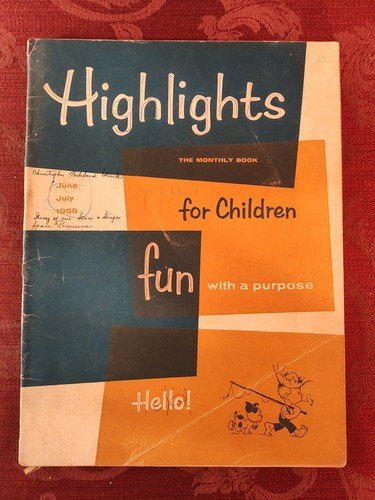 Rare HIGHLIGHTS Children’s Magazine June July 1959 Stories Activities Puzzles!
