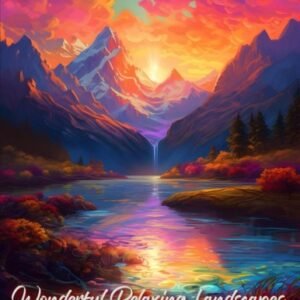Wonderful Relaxing Landscapes Coloring Book for Adults: 50 Beautiful Coloring Pa