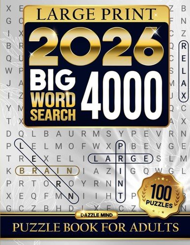 Word Search Books for Adults Large Print Puzzle: Big Find Puzzles for…