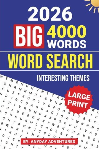 Word Search Puzzles Large Print Activity Book 4000-words