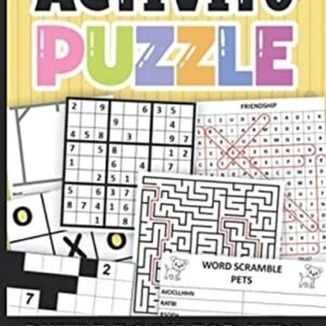 Activity Puzzle Book For Kids Ages 8-12 Years Old: Sudoku, Mazes,