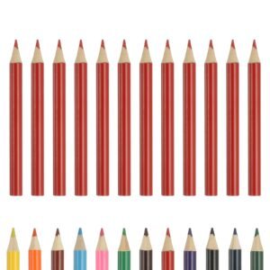 Cute Red Color Drawing Pencils for Adult Coloring Books, 12 Pcs