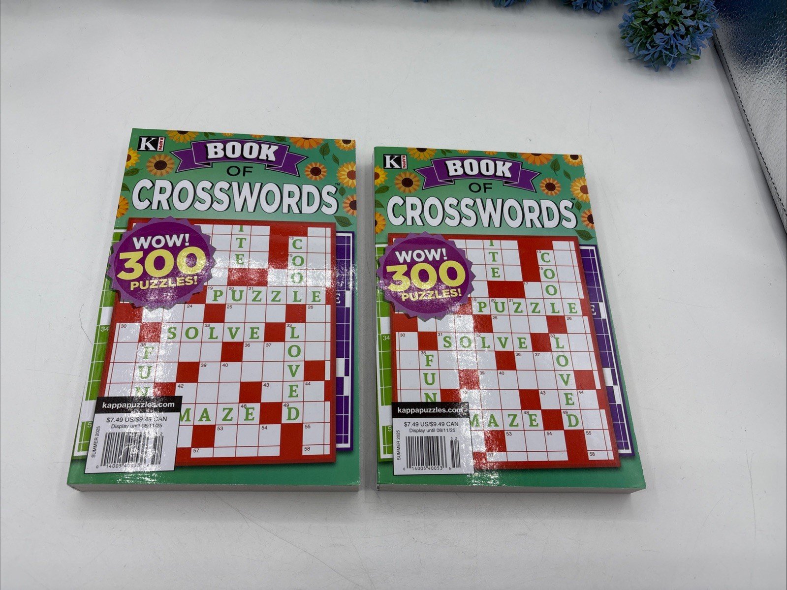 2 Book Of Crosswords Wow 300 Puzzles Kappa Spring 2025 New