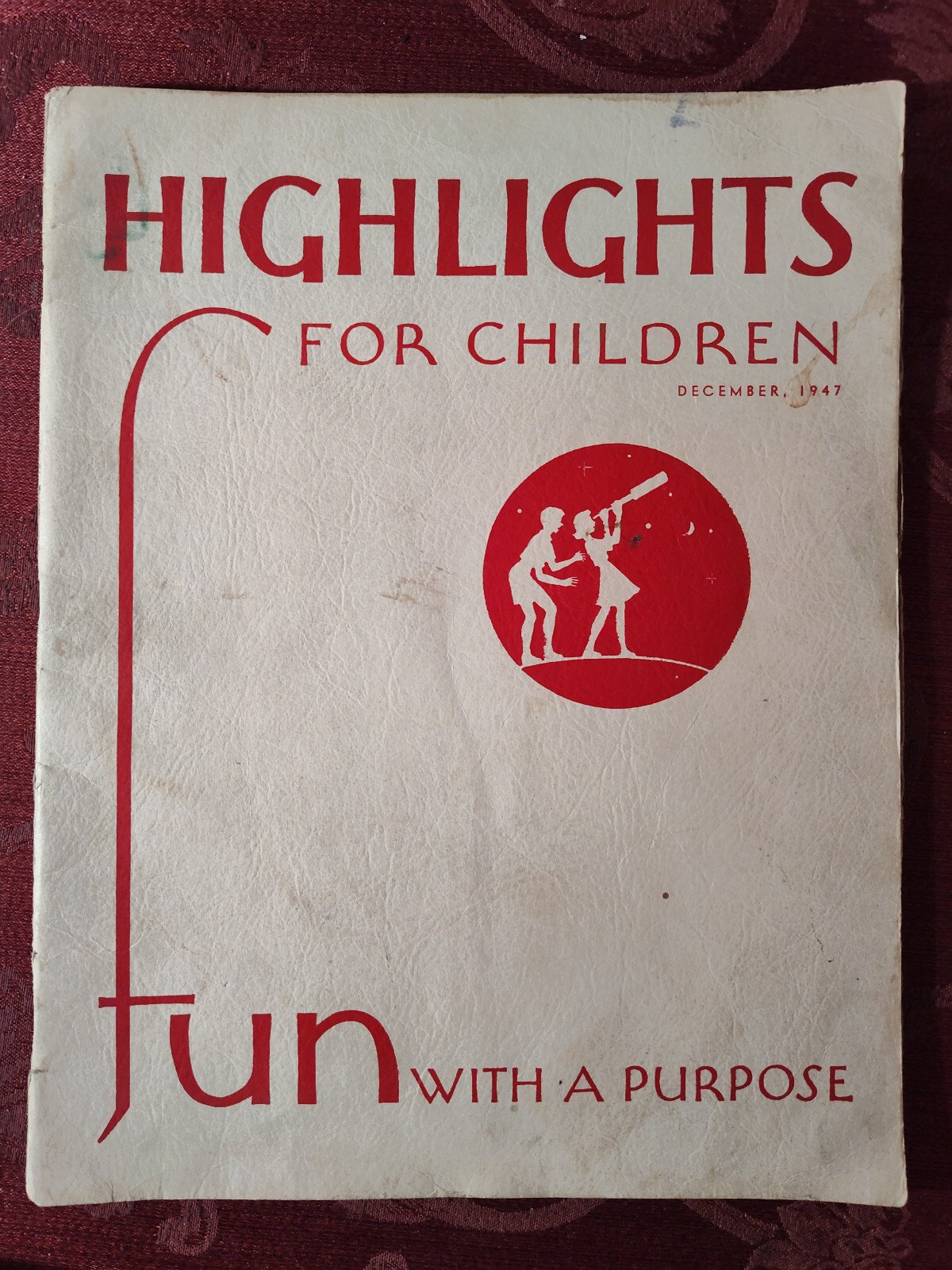 Rare HIGHLIGHTS Children’s Magazine December 1947 Activities Stories Puzzles!