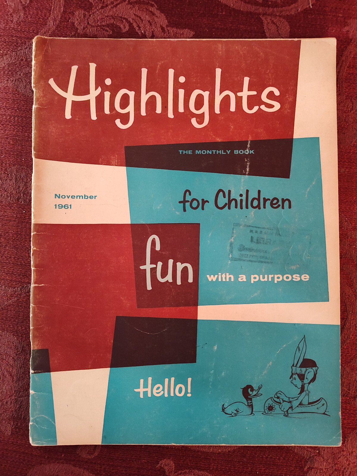 HIGHLIGHTS FOR CHILDREN Magazine November 1961 Activities Stories Puzzles!