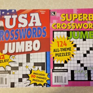 Kappa USA Crossword & Superb Jumbo Puzzle Books -Lot of 2 - 256 Puzzles- Current