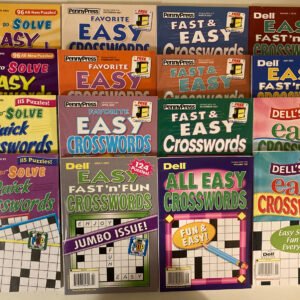 Lot of 40 New Penny Press Dell ALL EASY CROSSWORD Puzzle Books New NO Duplicates