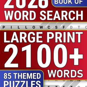 Big 2100+ Words, Word Search Large Print For Adults: Themed Word Find Puzzles Bo