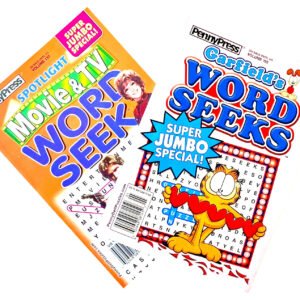 Lot 2 Penny Press Word Seek Search Puzzle Books Movie TV Garfield, Tootise More!