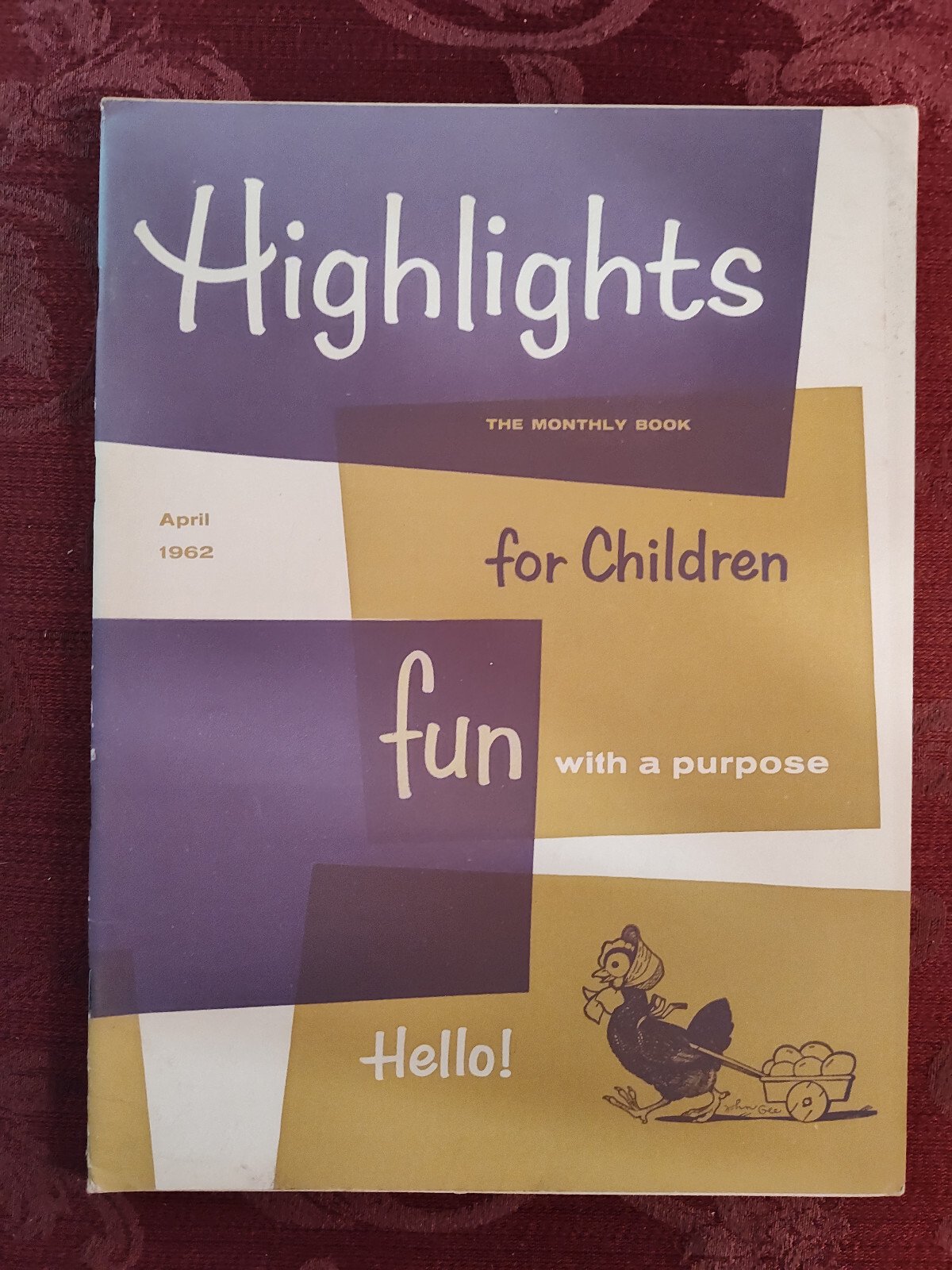 HIGHLIGHTS FOR CHILDREN Magazine April 1962 Activities Stories Puzzles!