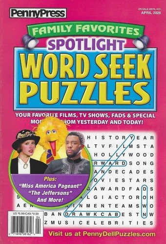 Penny Press Family Favorites Spotlight Word Seek Puzzles  April 2026