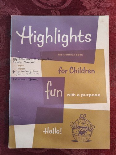 HIGHLIGHTS FOR CHILDREN Magazine April 1960 Activities Stories Puzzles!