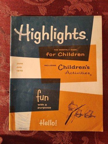 Rare HIGHLIGHTS Children’s magazine June-July 1970 Stories Activities Puzzles!